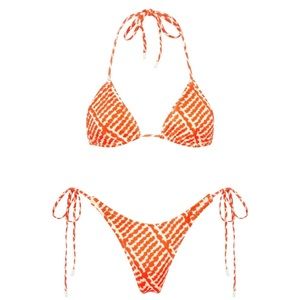 TRIANGL- vinca style perre pattern bikini top